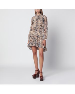 Etro Ruffle Dress With Multicolour Print