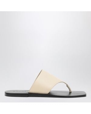 A.Emery The Paton Sandals Ivory In Leather - Natural