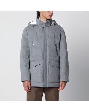 Brunello Cucinelli Light Wool Parka - Gray