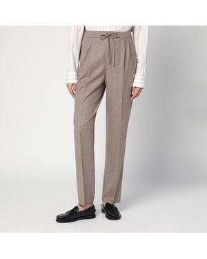 Max Mara Dove Cashmere Trousers - Natural