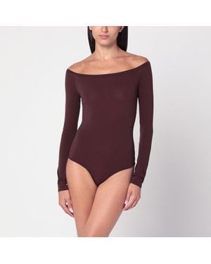 Alaïa Brauner Body Zweite Haut - Lila