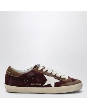 Golden Goose Bordeaux/white/brown Super Star Sneaker