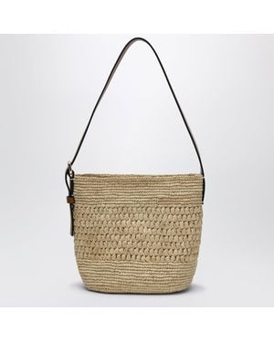 Manebí Raffia And Leather Crossbody Bag - Metallic