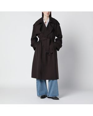 Frankie Shop Dursley Wool-Blend Trench Coat - Black