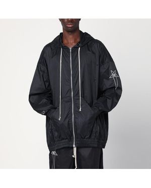 Champion x Rick Owens Leichte Schwarze Jacke Mit Reißverschluss Aus Nylon