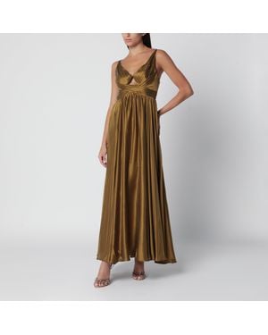Zimmermann Draped Silk Maxi Dress - Brown