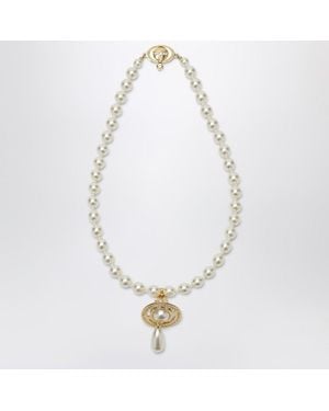 Vivienne Westwood Perlenchoker Mit Orb-Anhänger - Mettallic