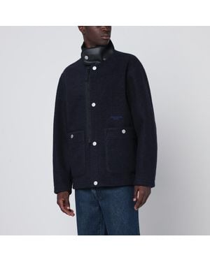 Stone Island Wool Flannel Jacket - Blue