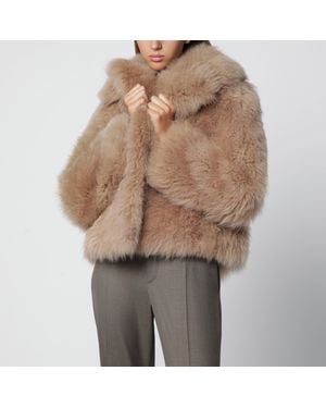 Blancha Short Caramel Fur Jacket - Brown