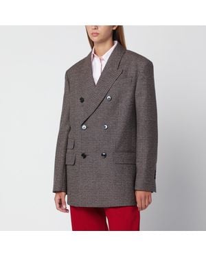 Ami Paris And Double-Breasted Wool Blazer - Grey