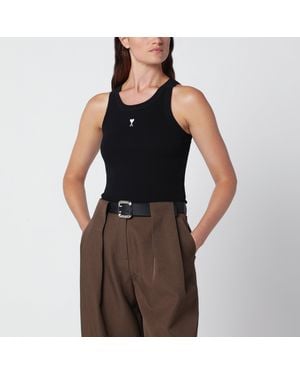 Ami Paris Schwarzes Ami De Coeur Tanktop