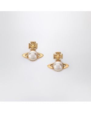 Vivienne Westwood Balbina Earrings With Pearl - Metallic