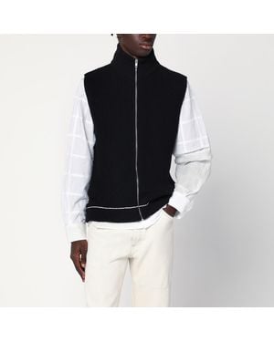 MM6 by Maison Martin Margiela Vest With Zip - Black