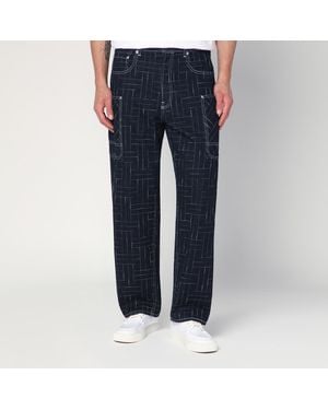 KENZO Waves Cargo Jeans - Blue