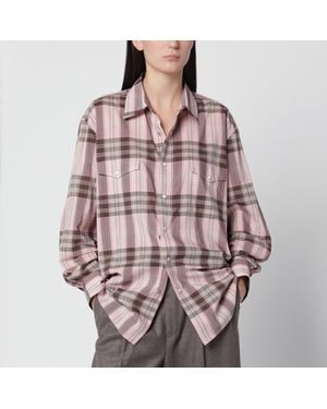 AURALEE Check Shirt - Pink