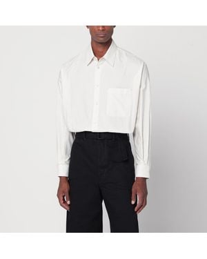 Lemaire Ivory Cotton And Silk Shirt - White