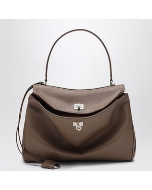 Balenciaga Medium Rodeo Bag In Taupe Smooth Calfskin - Brown