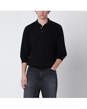 Drumohr Cotton Polo Shirt - Black