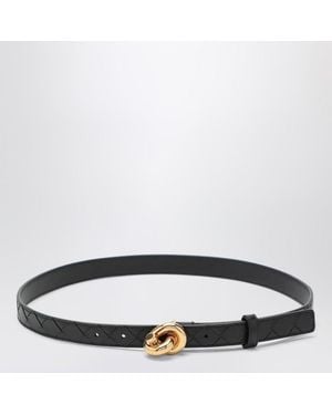Bottega Veneta Cintura knot nera in intrecciato - Nero