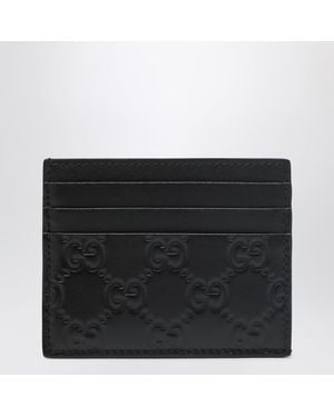 Gucci Gg Emblem Card Holder - Black