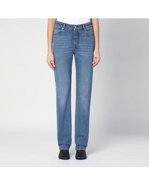 Bottega Veneta Jeans With Intrecciato Patch - Blue