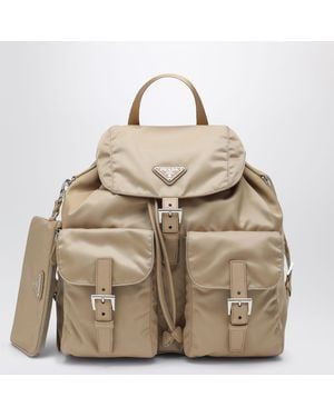 Prada Medium Re-Nylon Backpack - Natural