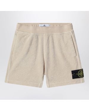 Stone Island Chenille Shorts - Natural