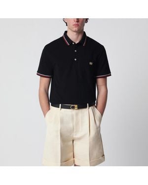 Valentino Polo Shirt With Vlogo Signature - Black