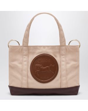 Chloé Toasted Almond Cotton Tote Bag - Brown