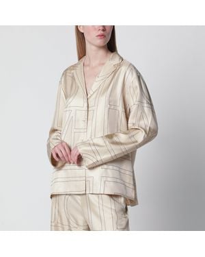 TOTEME Monogram Pyjama Shirt - Natural