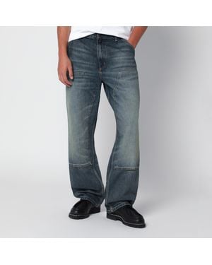 Carhartt Double Knee Cotton Denim Trousers - Blue