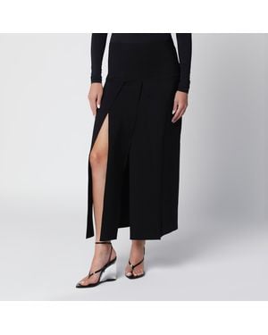 Alaïa Gonna Midi Plissettata Nera - Nero