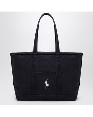 Polo Ralph Lauren Cotton Big Pony Tote Bag - Black