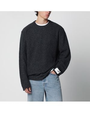 Golden Goose Grauer Pullover Aus Boucléwolle - Schwarz