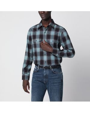 Tom Ford Camicia Grigia E Azzurra - Blu