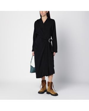 ワンピース LOEWE BLACK VISCOSE BELTED DRESS Loewe Black Viscose Belted Dress – LOZURI®