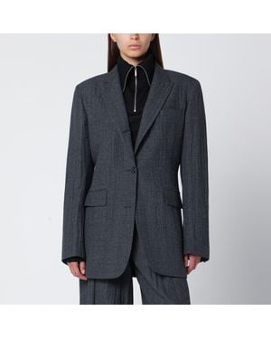 Our Legacy Wool-Blend Single-Breasted Jacket - Black