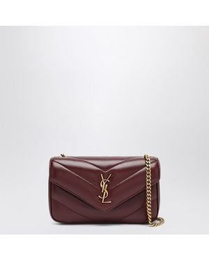 Saint Laurent Mini Sac Loulou En Cuir - Rouge