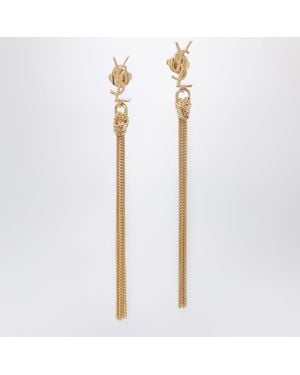 Saint Laurent Cassandre Pendant Earrings - White
