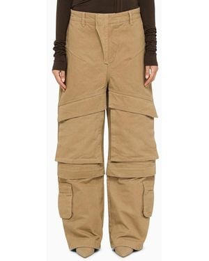 Entire studios Pantalone cargo beige in cotone - Neutro