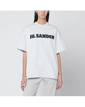 Jil Sander T-Shirt Oversize Clair À Imprimé Logo - Blanc