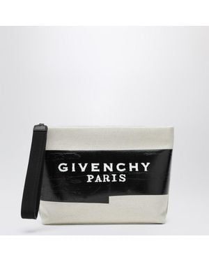 Givenchy Pochette Logo Tape En Toile - Noir