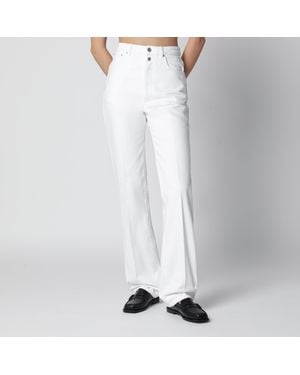 Lemaire High-Waisted Straight-Leg Jeans With Belt - White