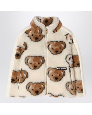 Burberry Fleecejacke Mit Thomas-Bärchen - Natur