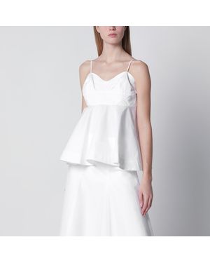 Rohe Optical Peplum Bustier - White