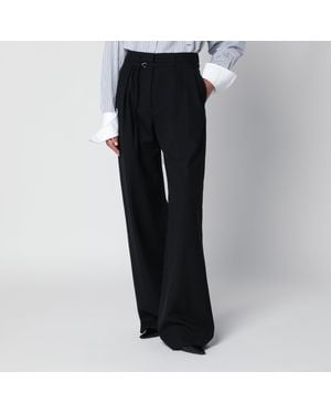 Dries Van Noten Pleated Wool Pants - Black