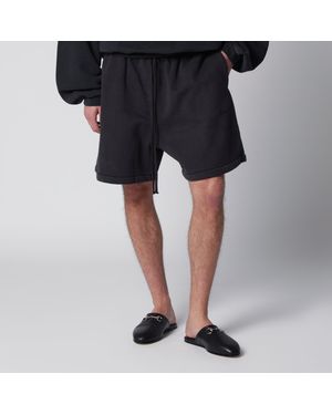 Fear Of God Cotton Shorts With Logo Embroidery - Black
