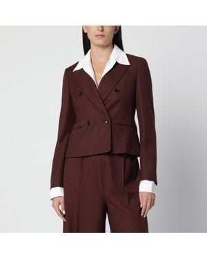 Max Mara Doppelreihige Wolljacke - Rot