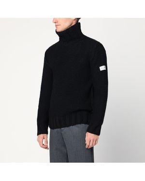 MM6 by Maison Martin Margiela Wool Turtleneck Sweater - Black