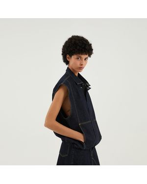 1989 STUDIO Denim Vest Dark - Black